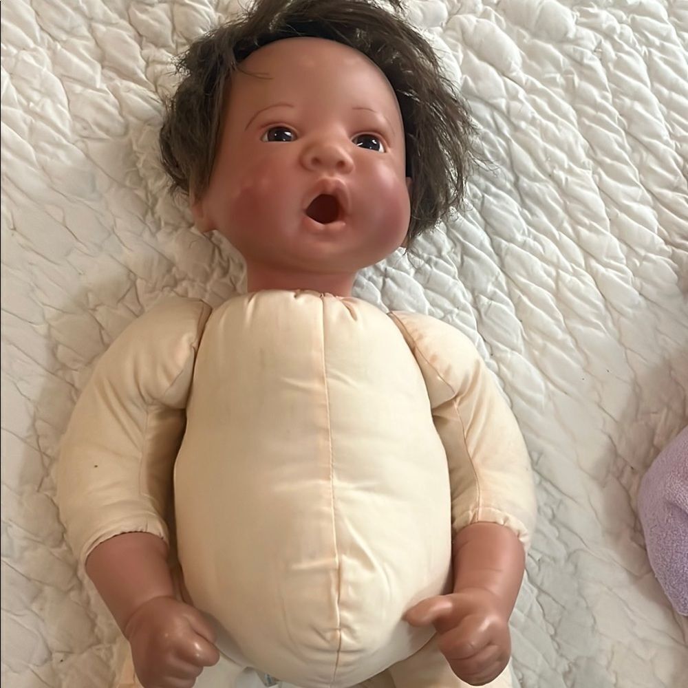 Realistic Baby Doll with Brown Hair